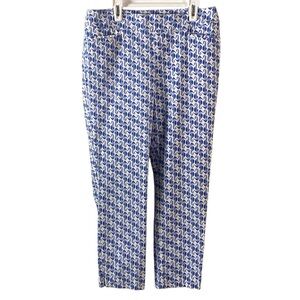 Chico’s Seahorse Print Ankle Pants Large